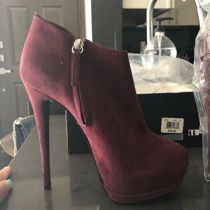 Wine red booties